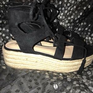 *NEW* JustFab Espadrille Platform Lace Up Sandal